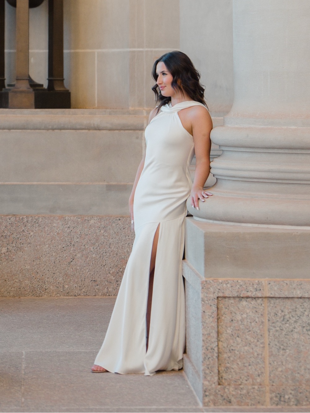 Birdy Grey Cream Evening Gown Fashion Portrait Wall Art